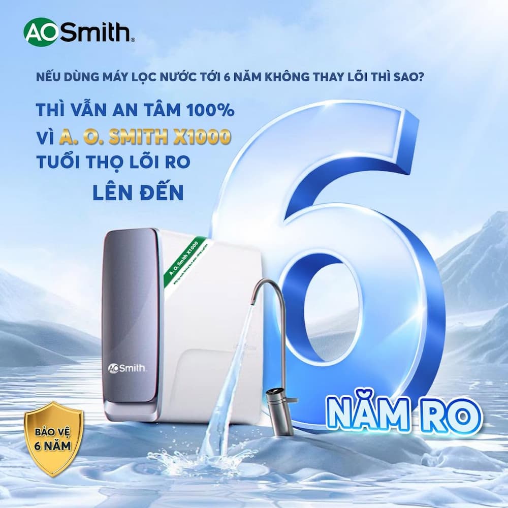 Máy lọc nước A. O. Smith X1000 giá bao nhiêu?