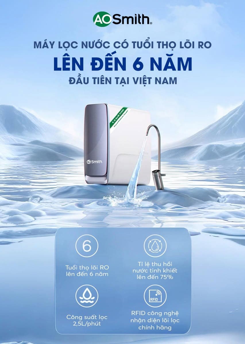 Review Chi Tiết Máy Lọc Nước A. O. Smith X1000