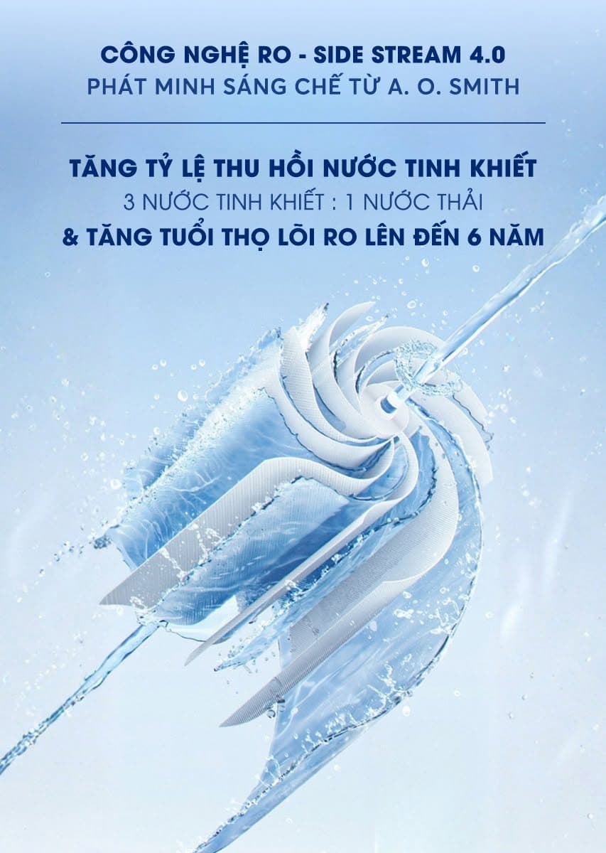 Công nghệ lọc & Cấu trúc lõi Máy lọc nước A. O. Smith X1000