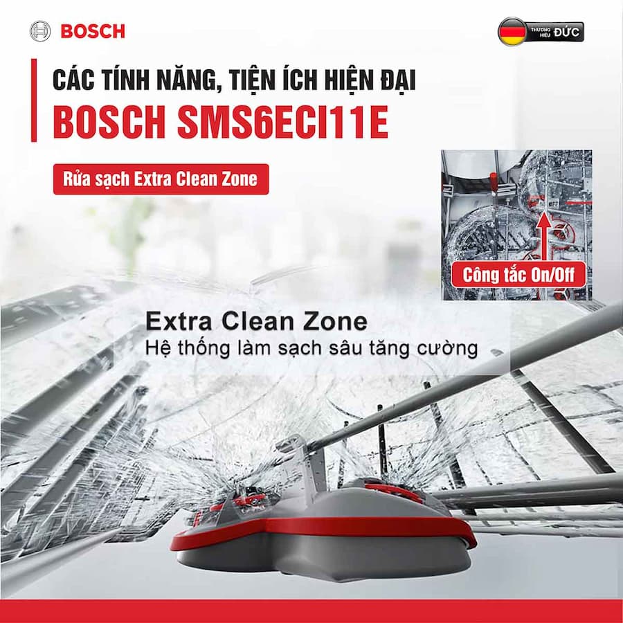 Máy rửa bát 13 bộ độc lập Bosch SMS6ECI11E - Germany