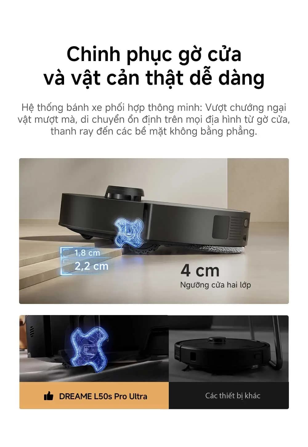 Điểm nổi bật Robot hút bụi lau nhà Dreame L50s Pro Ultra