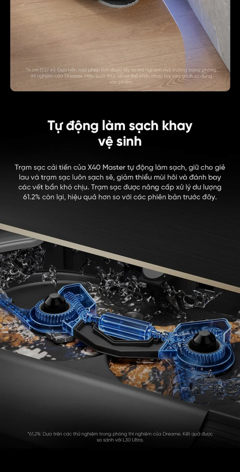 Ưu điểm của robot hút bụi lau nhà Dreame X40 Master