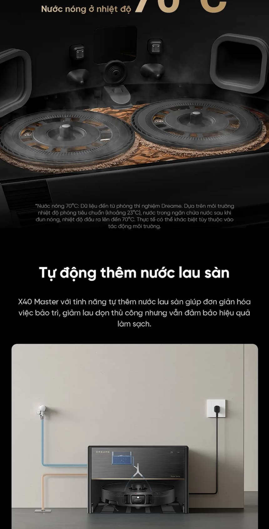 Ưu điểm của robot hút bụi lau nhà Dreame X40 Master