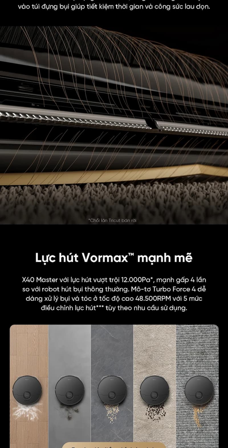 Ưu điểm của robot hút bụi lau nhà Dreame X40 Master