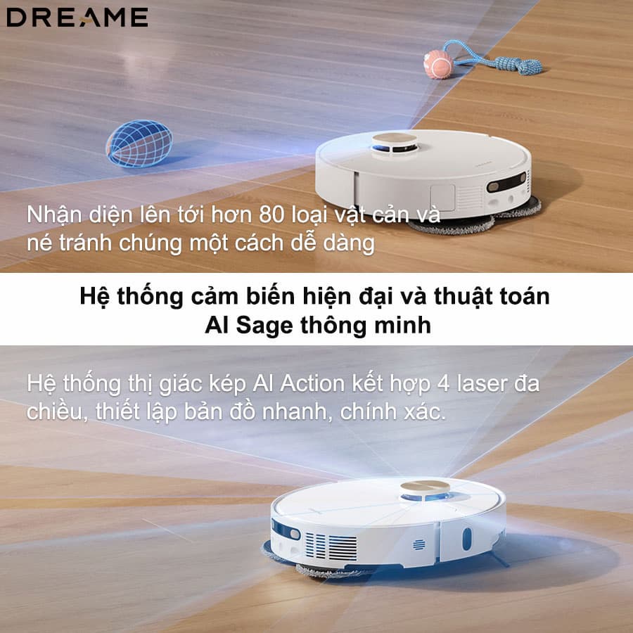 Robot hút bụi sàn thông minh Dreame X40 Ultra - chạm tay công nghệ làm sạch hiện đại nhất thế giới