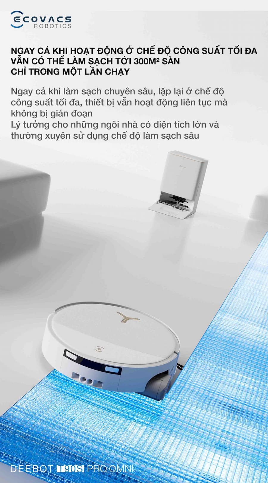 Điểm Nổi Bật Robot hút bụi lau nhà Ecovacs Deebot T90S Pro Omni
