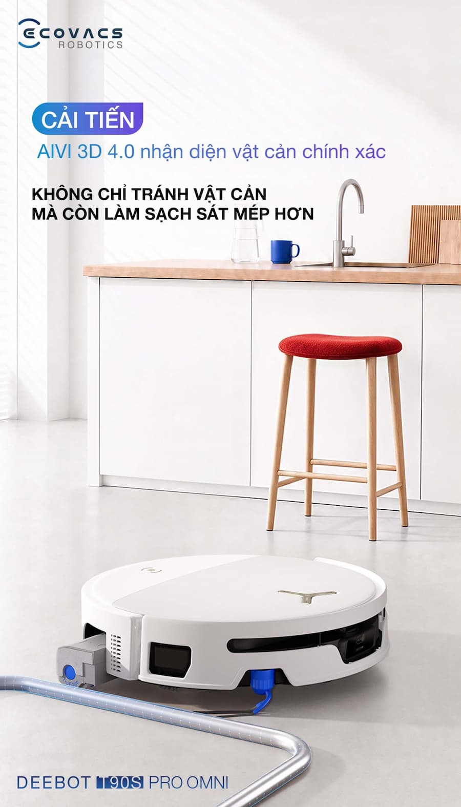 Điểm Nổi Bật Robot hút bụi lau nhà Ecovacs Deebot T90S Pro Omni