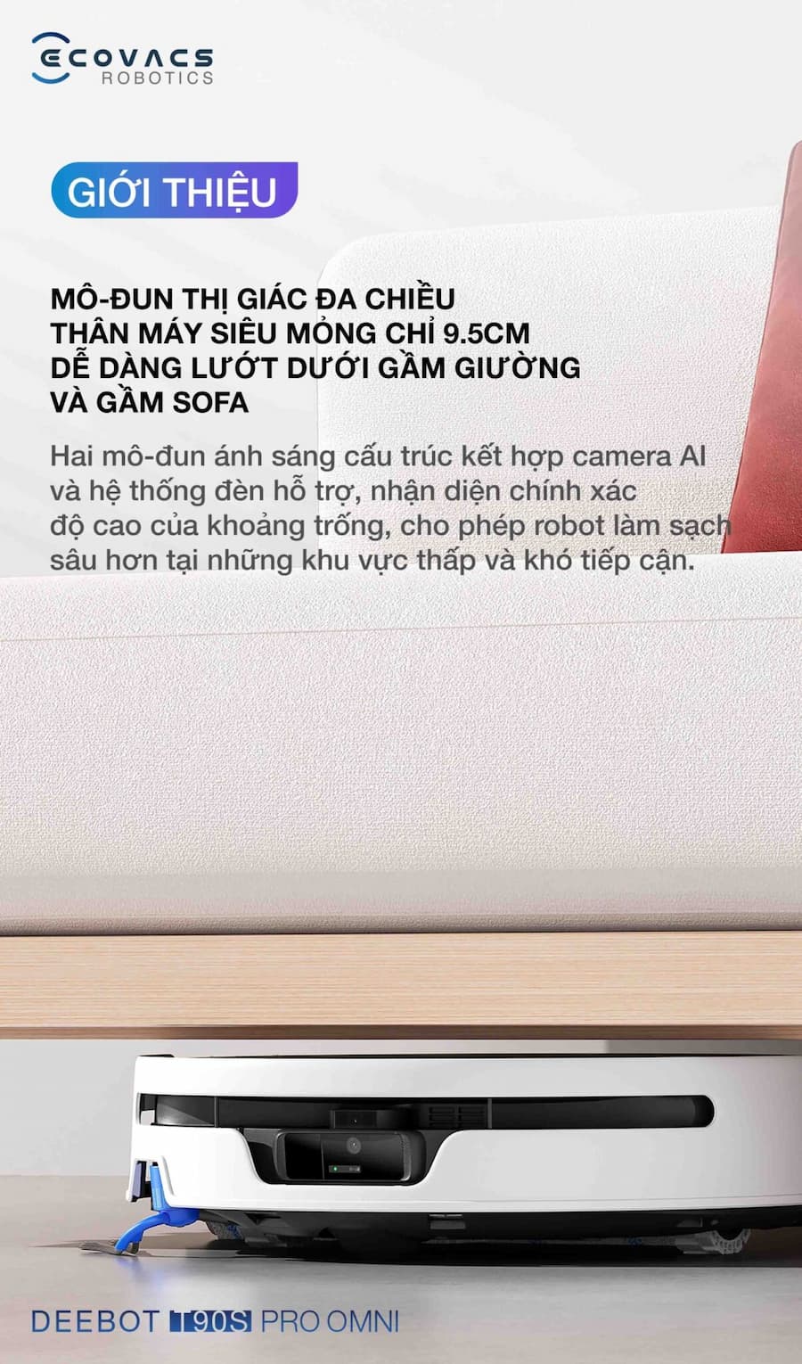 Điểm Nổi Bật Robot hút bụi lau nhà Ecovacs Deebot T90S Pro Omni