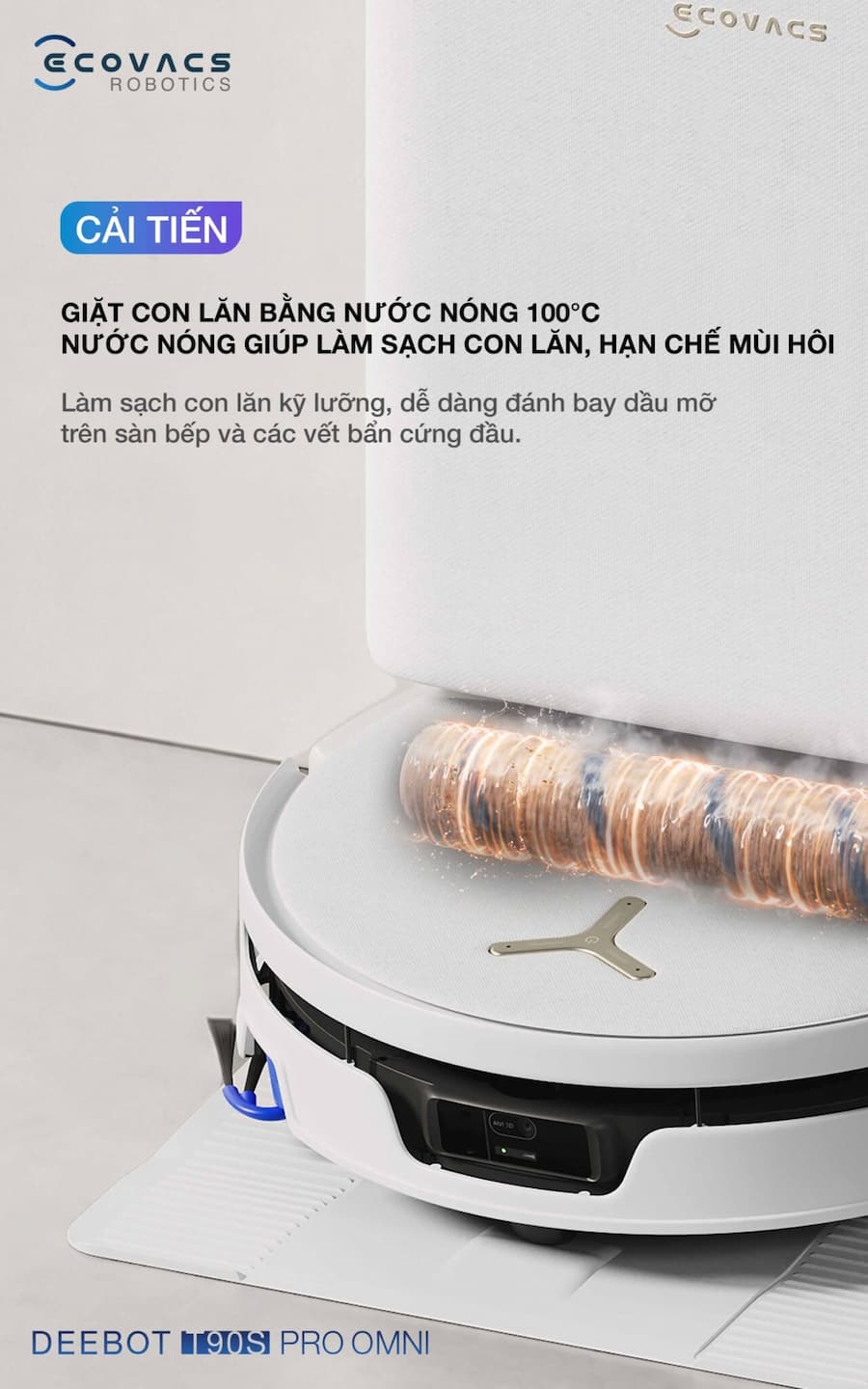 Điểm Nổi Bật Robot hút bụi lau nhà Ecovacs Deebot T90S Pro Omni