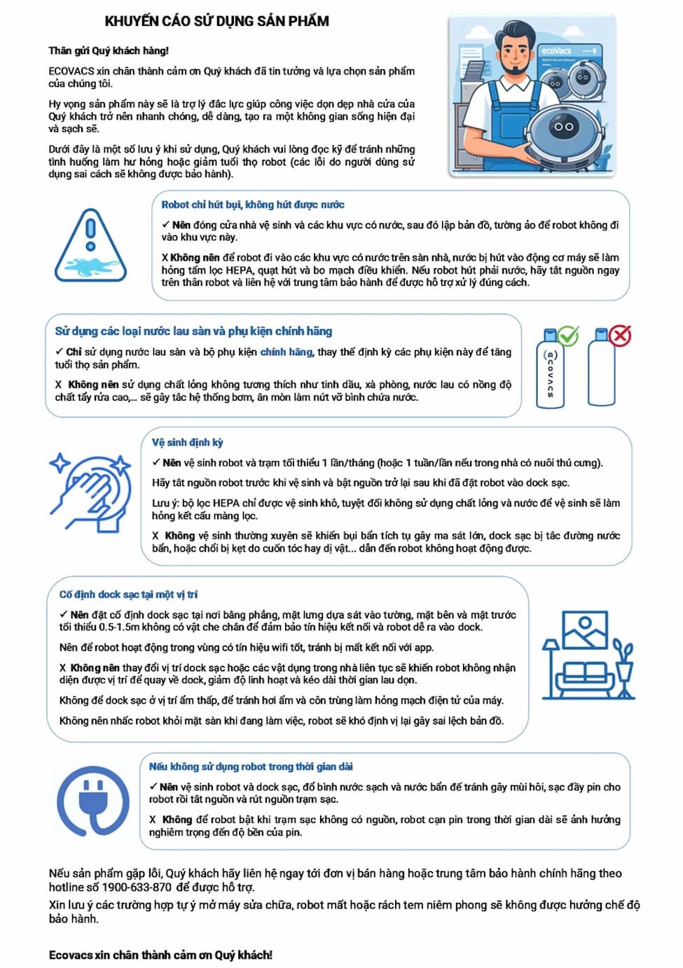 Điểm nổi bật của Robot hút bụi Ecovacs Deebot X5 Hybrid