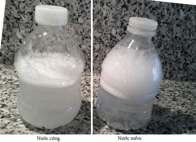 phân biệt nước cứng với nước mềm