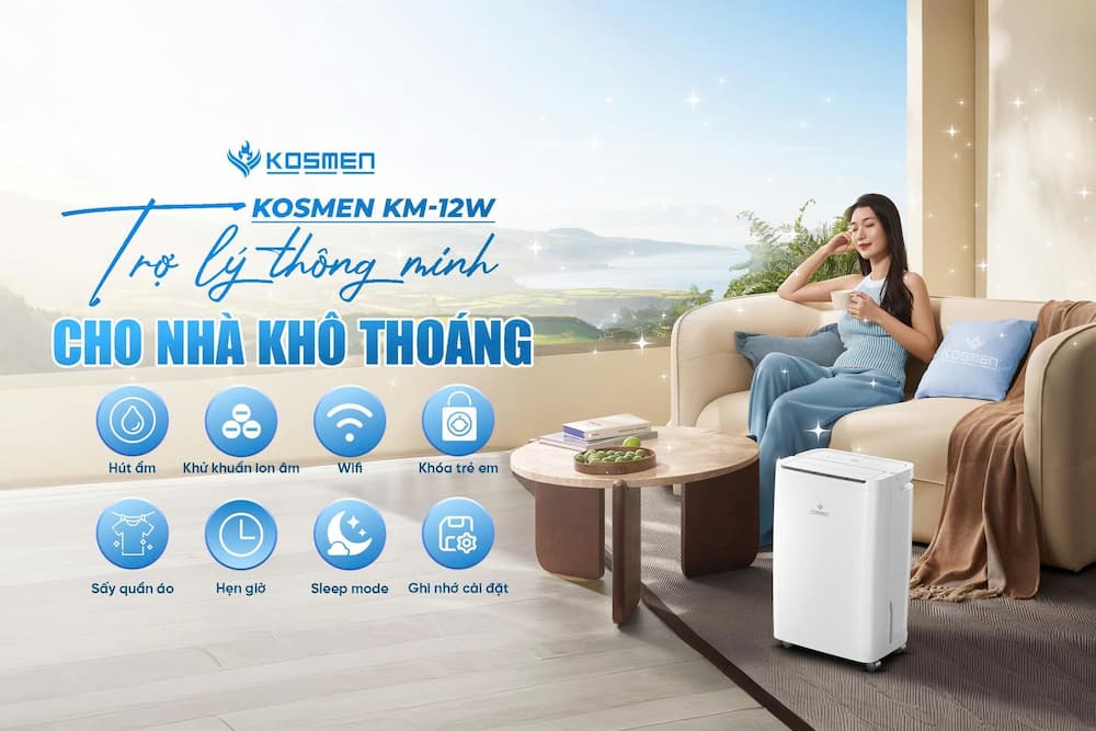 THÔNG SỐ CƠ BẢN MÁY HÚT ẨM KOSMEN KM-12W TỪ NHÀ SẢN XUẤT