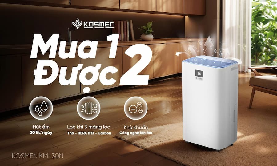 BẢO DƯỠNG VÀ VỆ SINH ĐỊNH KỲ MÁY HÚT ẨM KOSMEN KM-30N