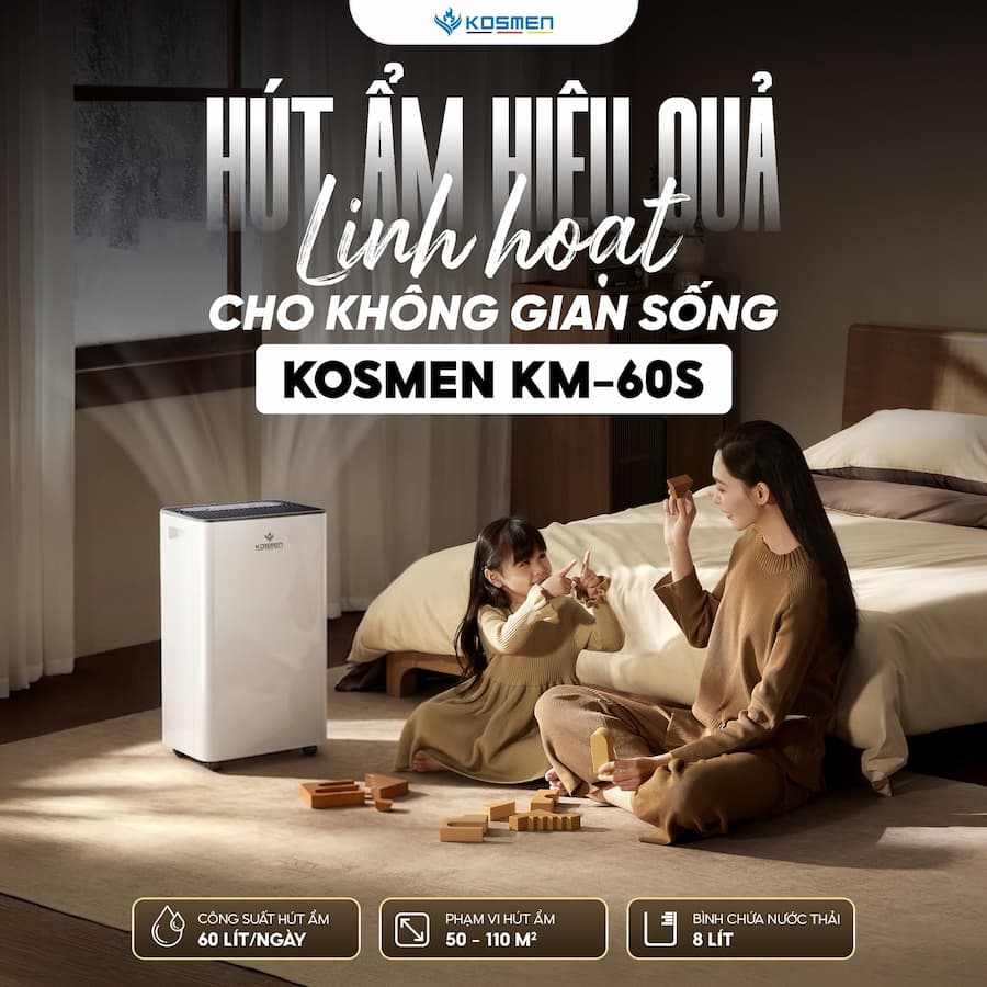 Kinh nghiệm chọn mua máy hút ẩm Kosmen phù hợp