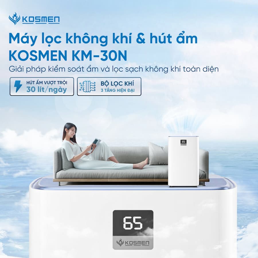 Kosmen KM-30N (Công suất: 30 lít/ngày)