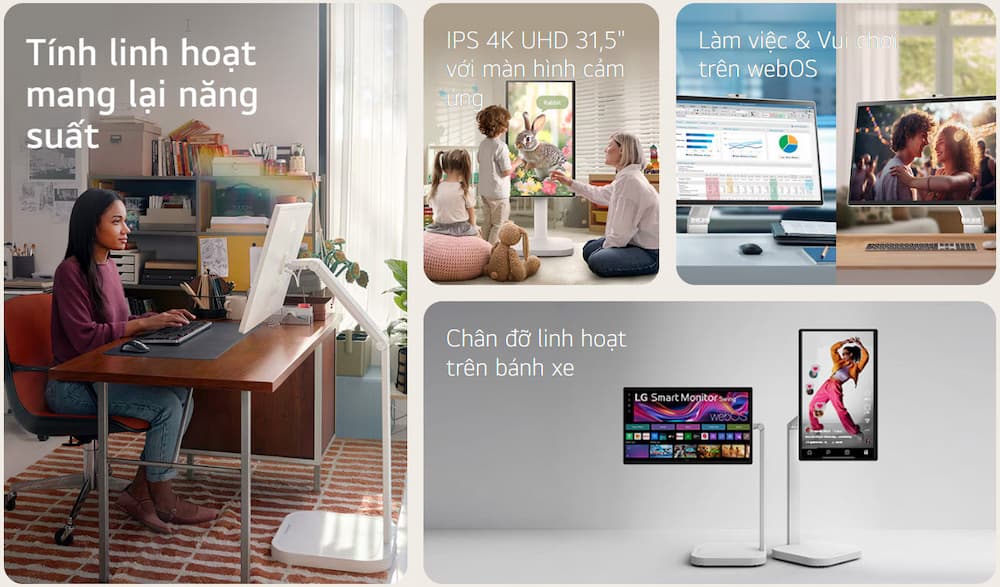 Màn hình LG Smart Monitor Swing 32U889SA-W