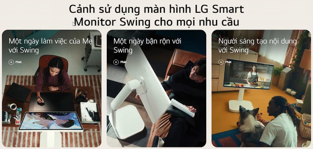 Màn hình LG Smart Monitor Swing 32U889SA-W