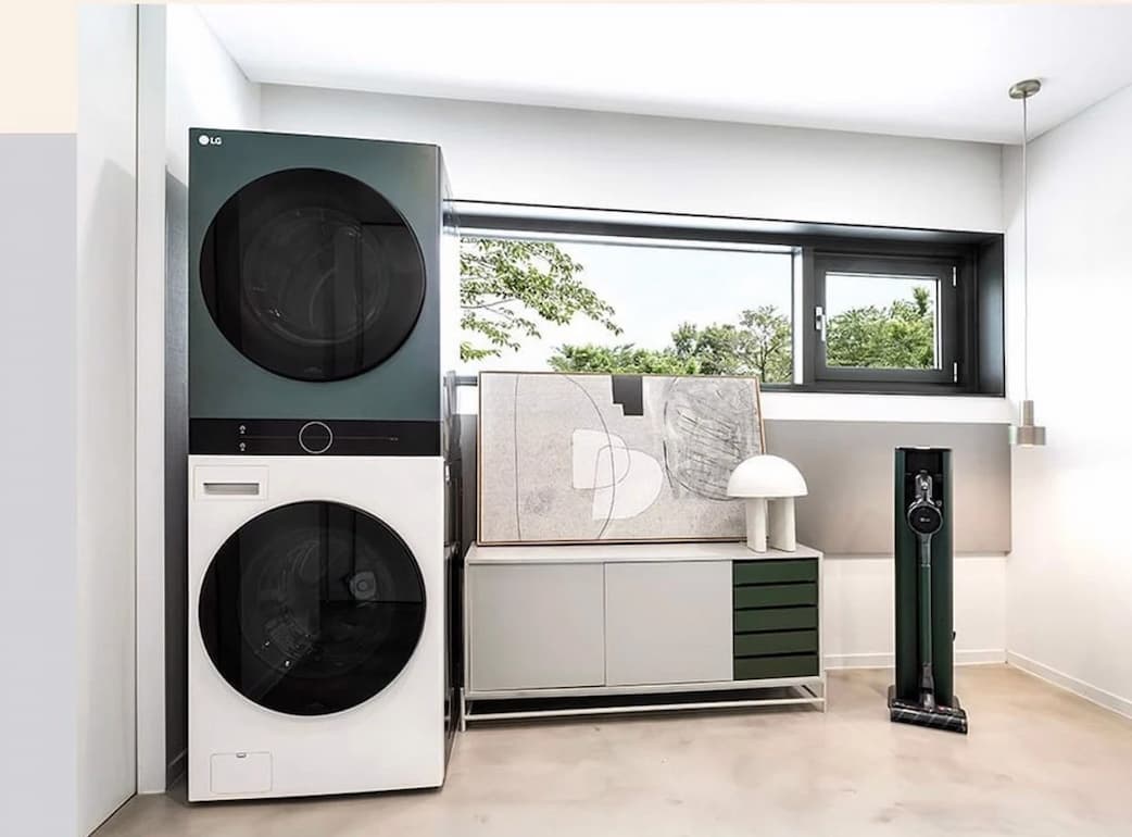 Máy giặt sấy LG Tromm Wash Tower là bộ giặt sấy đặt chồng lên nhau