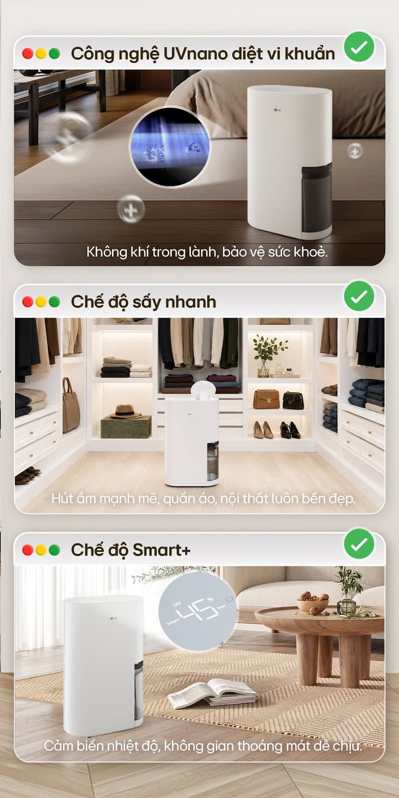 Ưu Điểm Nổi Bật máy hút ẩm LG Dual Inverter Mojave
