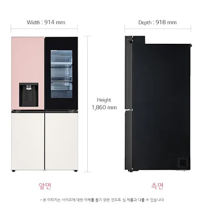 Thông số kỹ thuật tủ lạnh LG DIOS W822GPB452 820L Side by side
