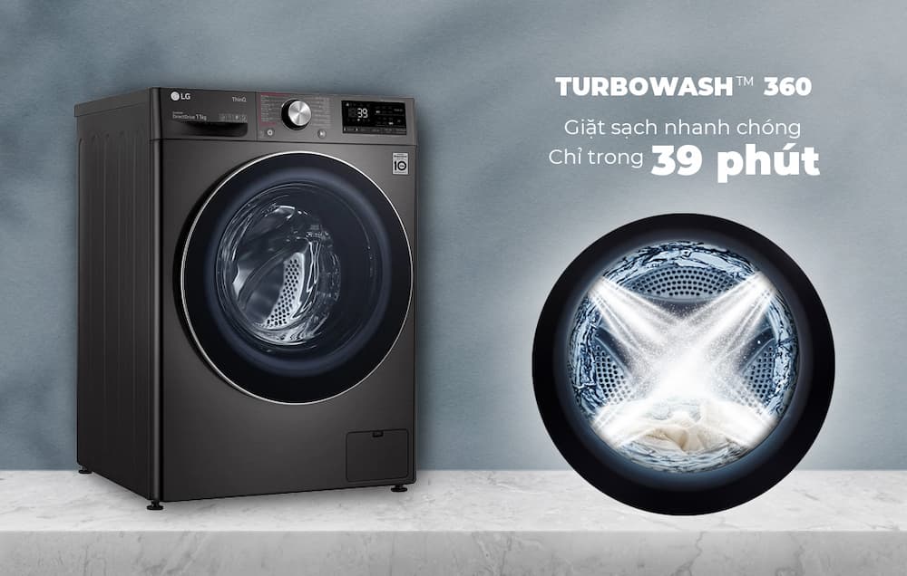 Giặt nhanh, tiết kiệm thời gian với TurboWash