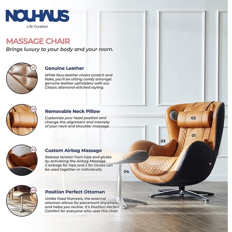 Một số tính năng công nghệ nổi bật của ghế Massage Nouhaus