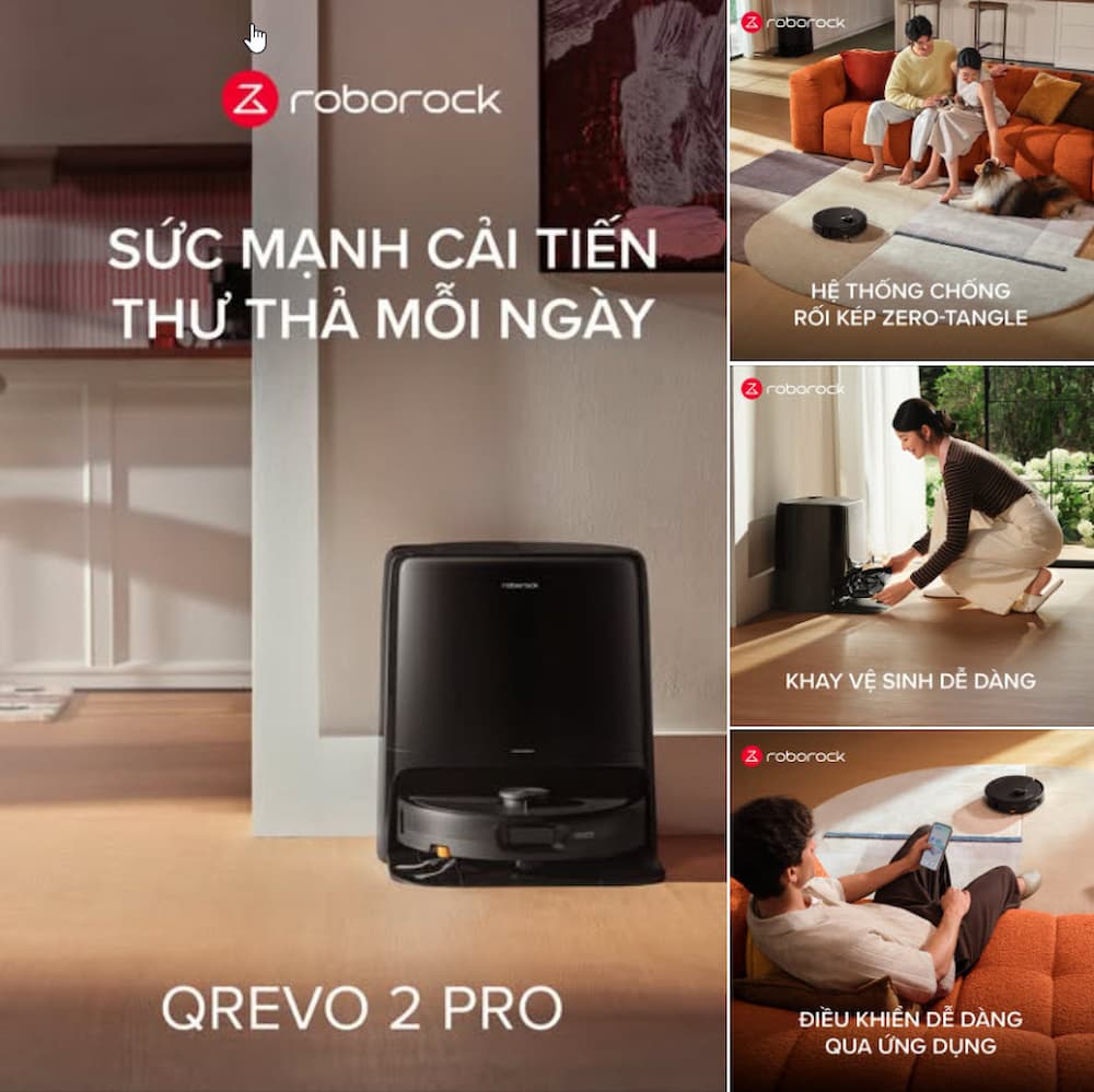 CÔNG NGHỆ ĐIỀU HƯỚNG VÀ TRÁNH VẬT CẢN REACTIVE TECH ROBOROCK QREVO 2 PRO