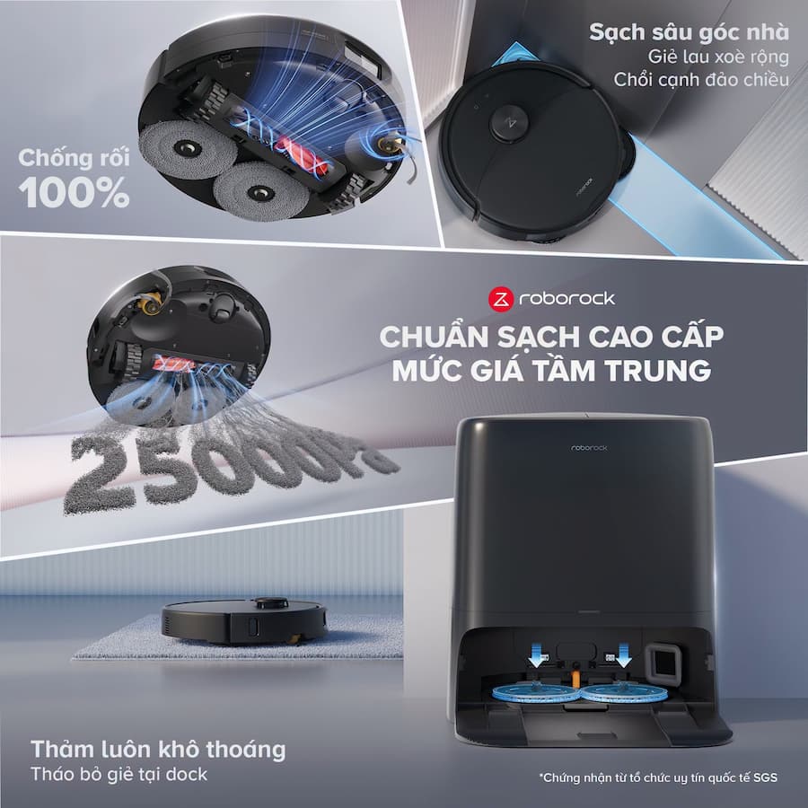 TRẢI NGHIỆM LÀM SẠCH VƯỢT TRỘI ROBOT HÚT BỤI LAU NHÀ ROBOROCK QREVO 2 PRO