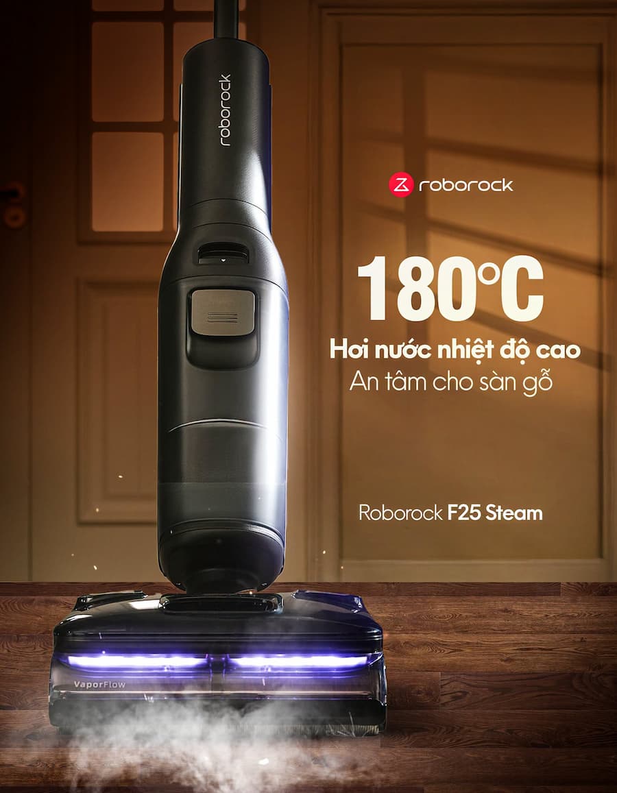 1. Thông Số Kỹ Thuật Tổng Quan Máy lau sàn hơi nước Roborock F25 Steam