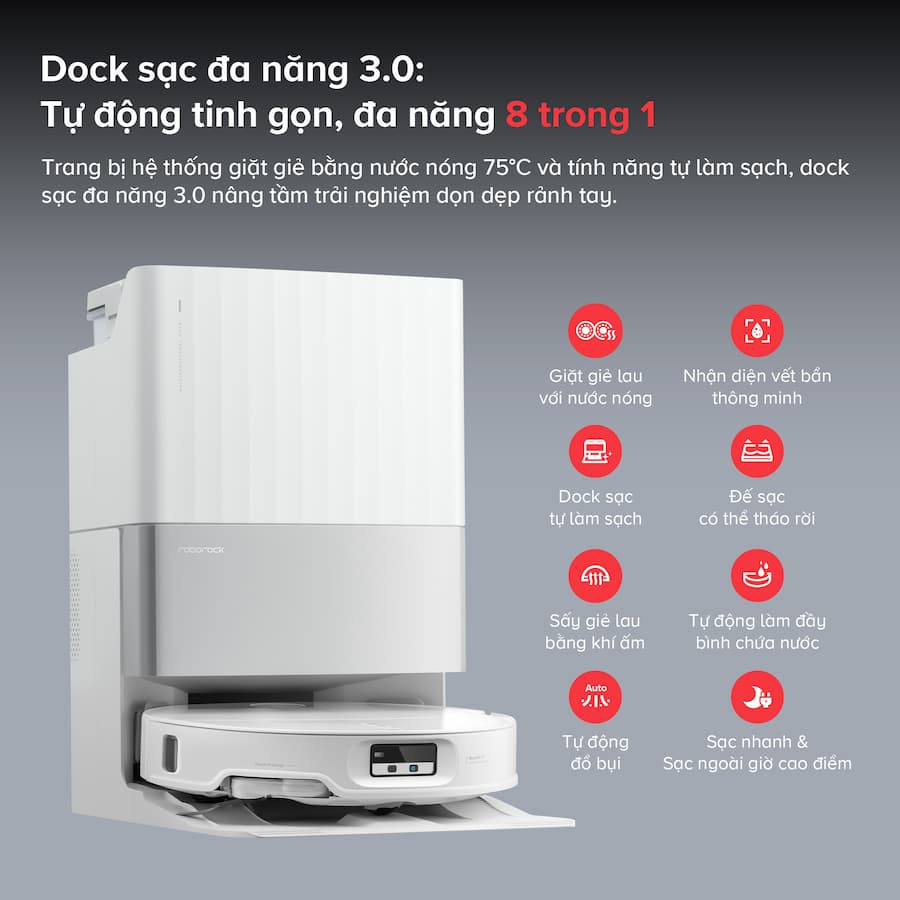 Điểm nổi bật của Robot hút bụi lau sàn Roborock Qrevo EdgeT