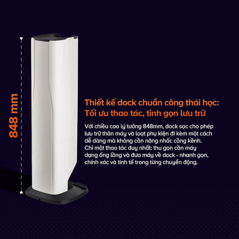 Đặc điểm nổi bật Máy hút bụi không dây Roborock H60 Hub Pro