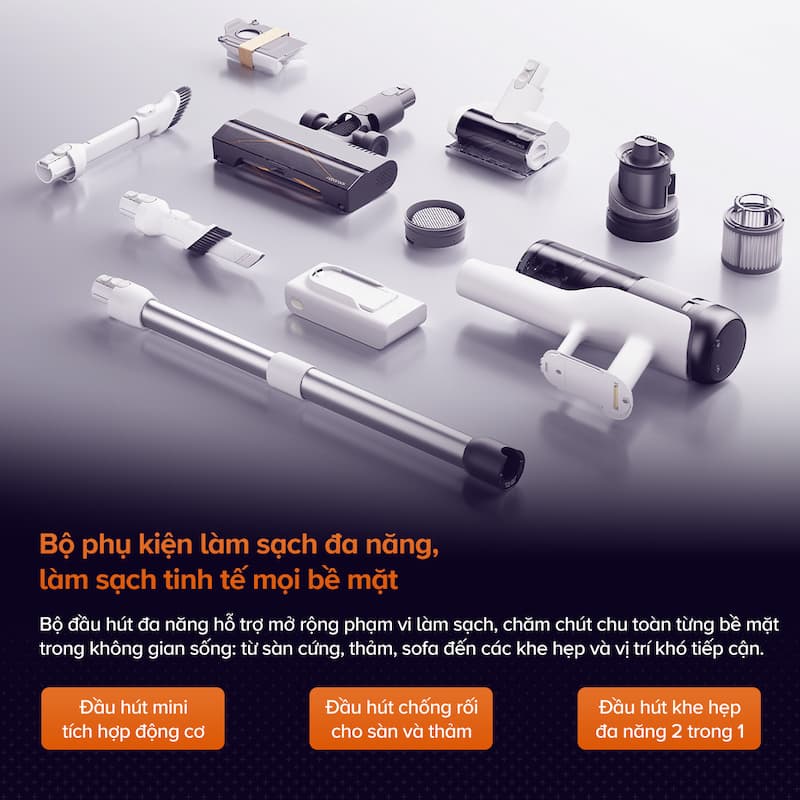 Đặc điểm nổi bật Máy hút bụi không dây Roborock H60 Hub Pro
