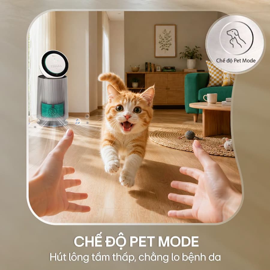 Review chi tiết Máy lọc không khí LG PuriCare 360 Alpha Pet
